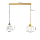 Axyaa Clear Glass LED Pendant Light, Copper Nordic Hanging Lamp for Home Decor