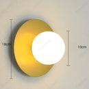 Axyaa LED Glass Ball Bedhead Wall Light Gold/Black Living Room Decor