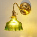 Axyaa Nordic Brass Wall Lamp glass Shade Sconce Lighting Fixture with Switch