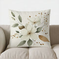 Axyaa Leafy Pattern Pillow Cover for Sofa, Bedroom & Car