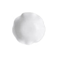 Axyaa French Ruffled Ceramic Deep Plate | Elegant White 3D Relief Design