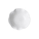 Axyaa French Ruffled Ceramic Deep Plate | Elegant White 3D Relief Design