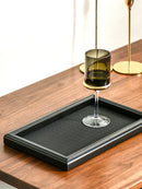 Axya Vintage Leather Tray for Living Room, Entryway, Sundry Storage, and Jewelry Display.