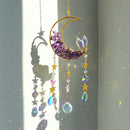 Axyaa Crystal Sun Catcher Prism Ball Moon Rainbow Wind Chimes Home Garden Decoration