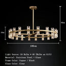 Axyaa Crystal Metal LED Pendant Light for Vintage Living Room Atmosphere