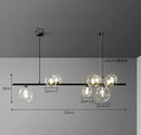 Axyaa Glass Bubble LED Chandelier, Modern Home Decor Lighting