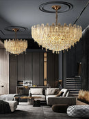 Axyaa Crystal Ceiling Chandelier Light for Dining Bedroom Hotel Living Room