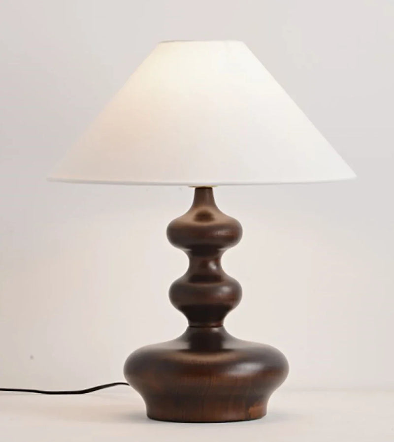 Axyaa Nordic Solid Wood Table Lamp for Home Study Bedroom Lighting