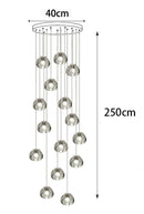Axyaa Crystal Chandeliers: Modern LED Hanging Ceiling Lamp for Living Room Indoor Lighting