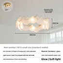 Axyaa French Cream Style Chandelier, Retro Crystal Glass Main Hall Light