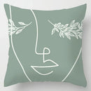 Axyaa Geometric Ginkgo Leaf Print Pillow Cover for Stylish Home & Office Decor