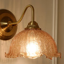 Axyaa Vintage Loft Amber Glass Wall Sconce LED Vanity Light Fixture