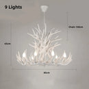 Axyaa Antler Resin Deer Horn Pendant Chandelier - Home Decor Lamp