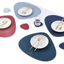 Axyaa Triangle Placemat Coaster Set Oval Tableware Mats Cafe Pad Home Decor