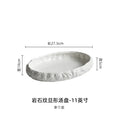 Axyaa Large Deep Steamed Fish Plate - Elegant Ceramic Seafood Platter