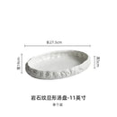 Axyaa Large Deep Steamed Fish Plate - Elegant Ceramic Seafood Platter