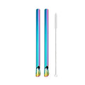 Axyaa Stainless Steel Straw Spoon Set with Brush - Durable, Reusable, & Stylish