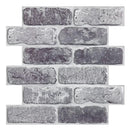 Axyaa 3D Faux Brick Tile Stickers, Matte Finish, Water & Mold Resistant, 30x30cm