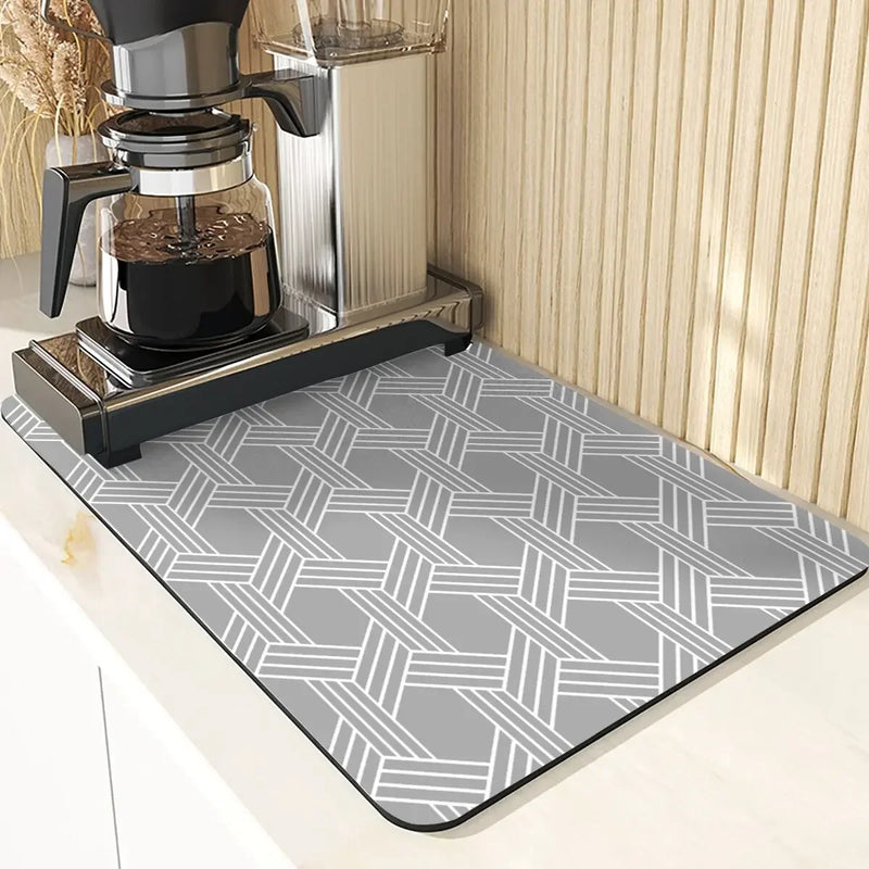 Axyaa Yellow Non-Slip Diatoms Drying Mat for Kitchen Counter-Limited Offer!