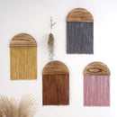 Axyaa Wooden Wall Hanging Tassel Tapestry - Modern Bohemian Decor