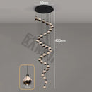 Axyaa Crystal Chandelier Stair Pendant Living Room Interior Lighting