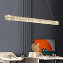 Axyaa Crystal Pendant Light: Modern LED Fixture for Dining, Living Room, Kitchen, Bar