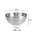 Axyaa Double Layer Rice Bowl for Kids and Adults - Stainless Steel Soup Fruit Bowl