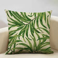 Axyaa Leaf Cushion Cover: Soft Linen Pillowcase 45x45cm