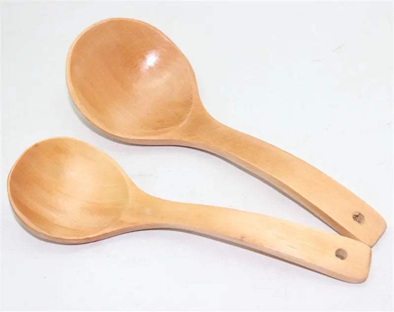 Axya Wooden Soup Spoon: High-Quality Wood Dinner Cutlery for Kitchen and Tableware