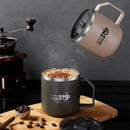 Axyaa Double Layer Insulated Steel Coffee Mug - Portable Sealed Thermos Cup