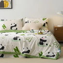 Axyaa Cotton Summer Quilt 4-Piece Set, Single Size, Thin and Washable