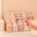 Axyaa Doll Storage Box: Multitier Display Case with Lid for Dustproof Collectibles