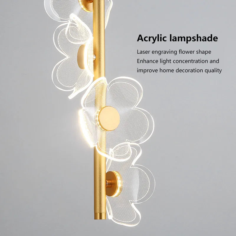 Axya Flower Design Nordic LED Pendant Chandelier for Children's Room