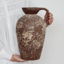 Axyaa Antique Terracotta Pottery Vase Jug Pitcher 14.2 Inch