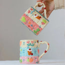 Axya 500ml Ceramic Milk Mug Teenage Girl Coffee Mug Breakfast Cup Home Cookware Gift