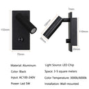 Axyaa Adjustable LED Wall Sconce Dimmable Spotlight Fixture for Living Rooms, Bedrooms