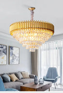 Axyaa Crystal Pendant Chandelier: Modern Luxury for Kitchen, Living, Dining & Bedroom