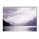 Violet Dream Lake Bridge Bloom Canvas Wall Art by Axyaa