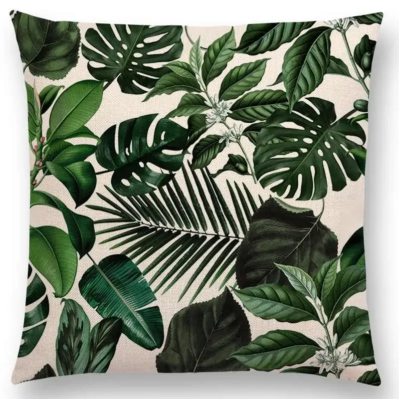 Axyaa Tropical Jungle Garden Throw Pillow Covers