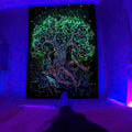 Axyaa Black Light Tapestry for UV Reactive Psychedelic Vibe