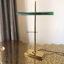 Axyaa Green Black Minimalist LED Table Lamp for Bedroom and Study Room