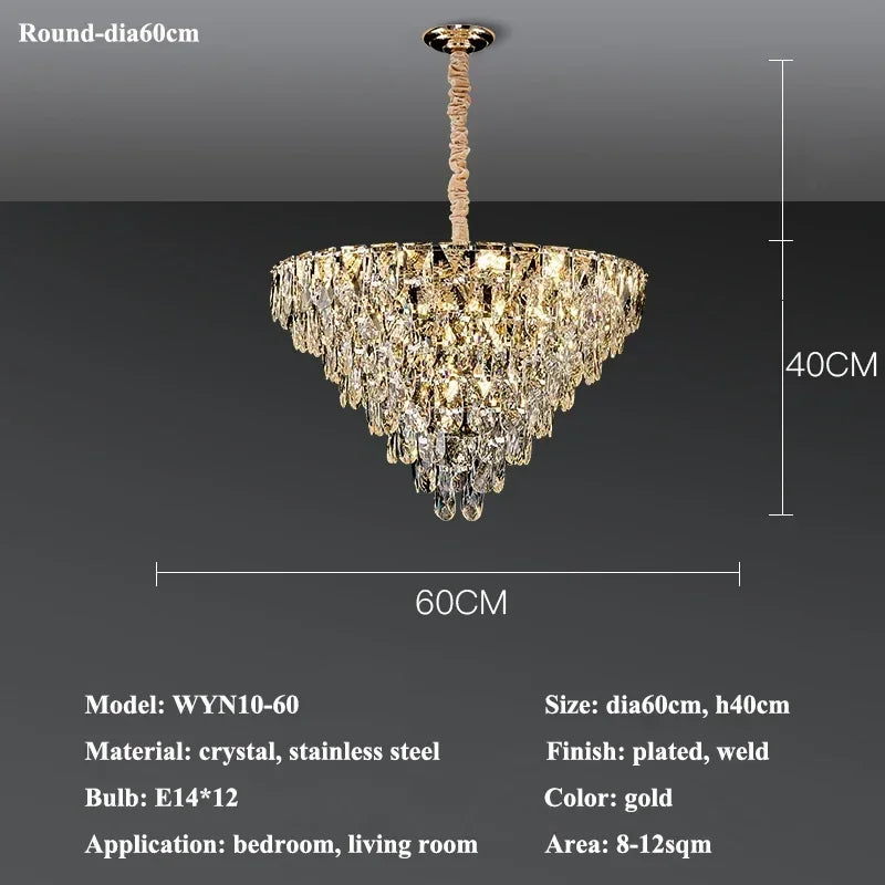 Luxury Crystal Chandeliers Lighting for Home Decor by Axyaa