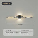 Axyaa Double Curve LED Wall Lamp Remote Control Light - Black Gold Sconces
