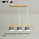 Axyaa Metal LED Pendant Lights with Wood Lampshade for Dining and Kitchen