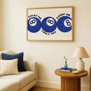 Blue No.8 Ball Canvas Print for Modern Home Decor by Axyaa