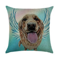 Axyaa Cartoon Dog Linen Pillowcase 45*45cm