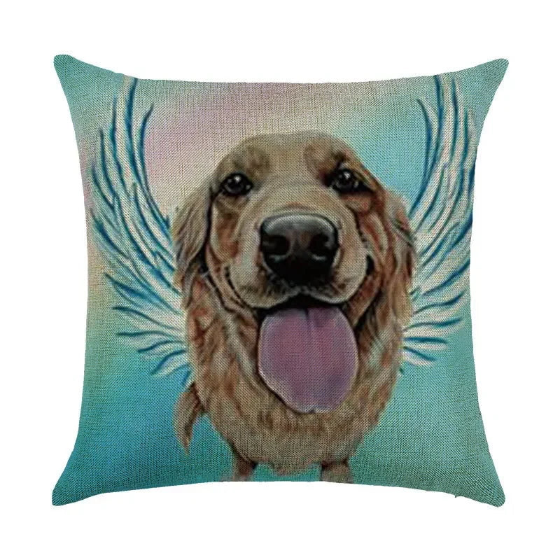 Axyaa Cartoon Dog Linen Pillowcase 45*45cm