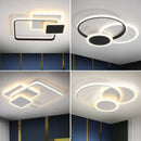 Axyaa LED Ceiling Light Fixture with Remote Control, Modern Metal Acrylic Design