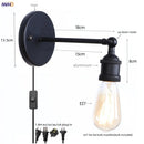 Axyaa Loft LED Wall Lights Vintage Wandlamp Living Room Bedroom Applique murale
