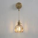Axyaa Retro Flowers Glass Wall Lamp for Bedroom Study & Bedside, Nordic Modern Style